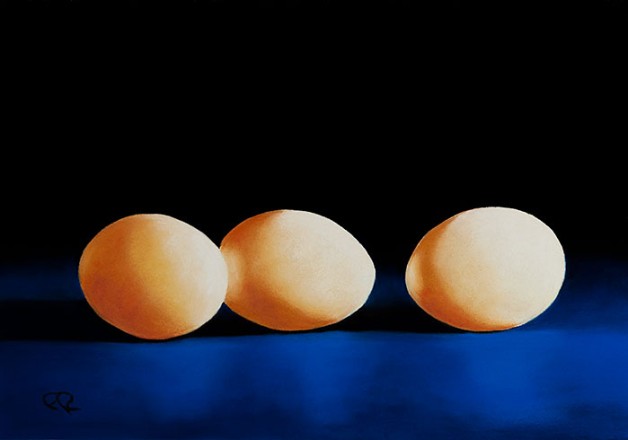 "Eggs on Blue"